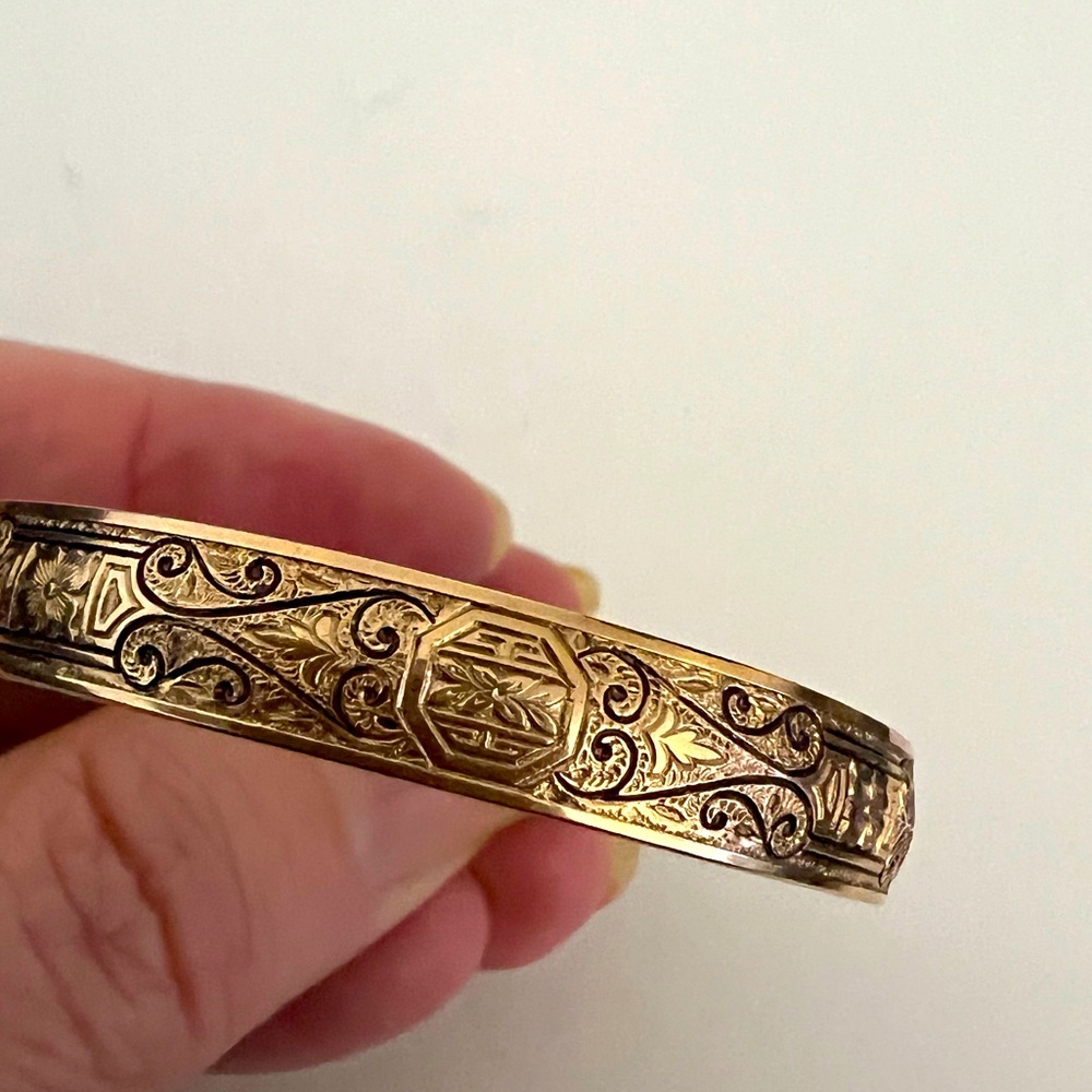 Rare B&B Vintage Victorian Gold Filled Belt Buckle Bracelet - Picture 4 of 7